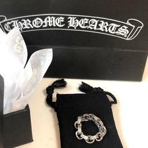 Chrome Hearts silver chain link ring